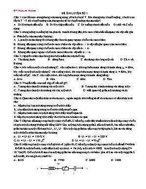 Đề ôn luyện thi THPT Quốc gia môn Vật lý năm 2019 - Đề số 1 - Nguyễn Thị Liên